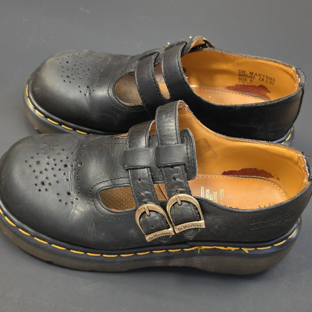 Dr. Martens VTG Dark Navy Double T Strap Mary Jane 8065 /92 UK 5 (7.5-8) MIE🦋 - Picture 15 of 16